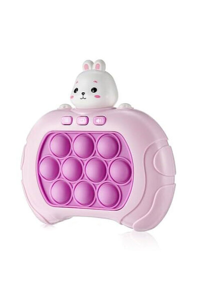 sallma Pop-It Console interactive game, anti-stress, with sounds and lights, Pink Bunny
