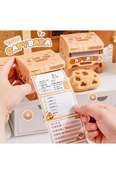 ÖZ KIRTASİYE Capybara Okul Etiket Seti- 70 Adet- Ajanda, Günlük, Çıkartma (1 ...