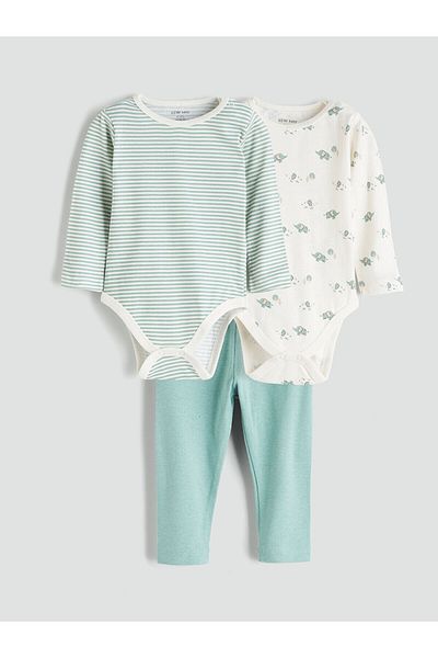 LC Waikiki Baby Boy Snap Body 2-Piece and Leggings