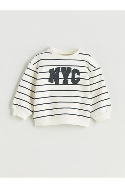 LC Waikiki Embroidered Baby Boy Sweatshirt and Pants 2-Piece