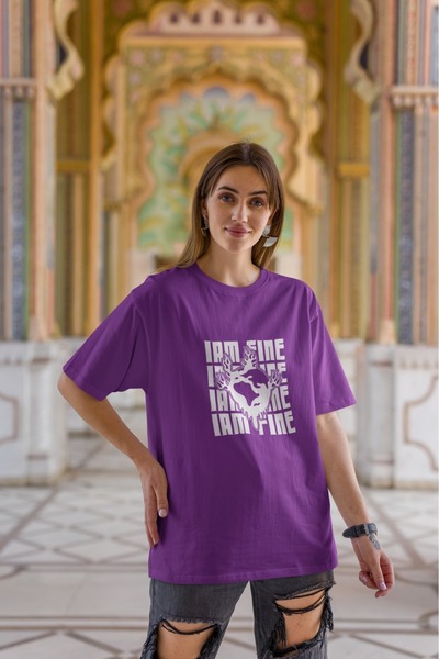 ArtYus ΑΝΔΡΙΚΟ/ΓΥΝΑΙΚΕΙΟ T-SHIRT I AM FINE-2 ΜΕ ΤΥΠΟΥΜΕΝΟ ΣΤΡΟΓΓΥΛΟ ΛΟΥΡΙΚΟ Σ...