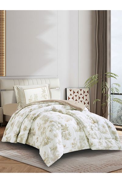 Donetella 2-Piece Digital Print Comforter Set – Twin Size 170x230 cm, Soft Microfiber Bedding Set.