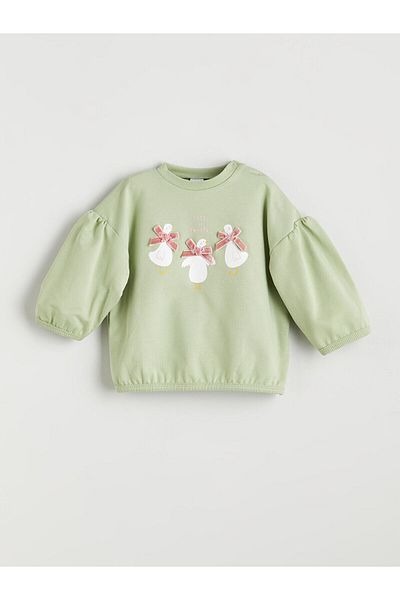 LC Waikiki Crew Neck Baby Girl Sweatshirt and Leggings 2 Pack