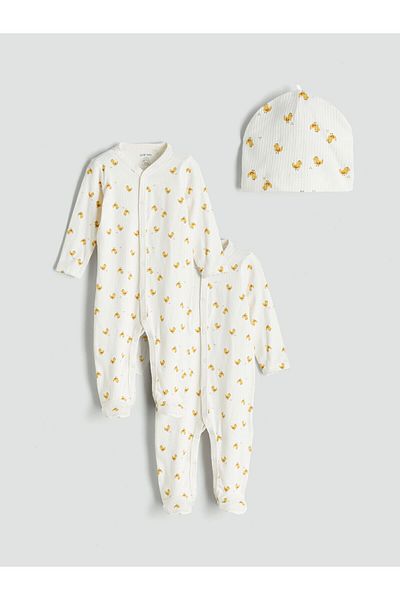 LC Waikiki V-Neck Printed Baby Girl Hospital Set of 2