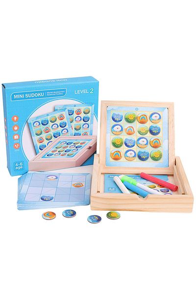 sallma Jucarie educativa sudoku, pentru copii, din lemn