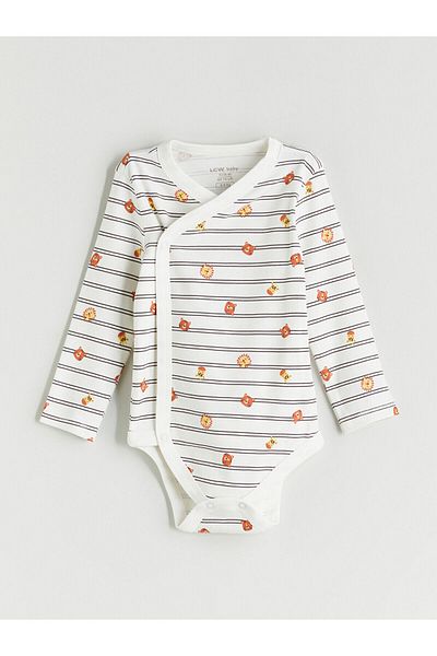 LC Waikiki V-Neck Baby Boy Snapback Bodysuit and Pants 2-Pack
