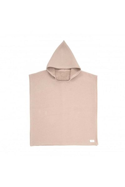 OEM Poncho de plajă din Waffle Towel (cu interior pufos/dublu absorbant), 0-3 ani, culoare bej nisipos