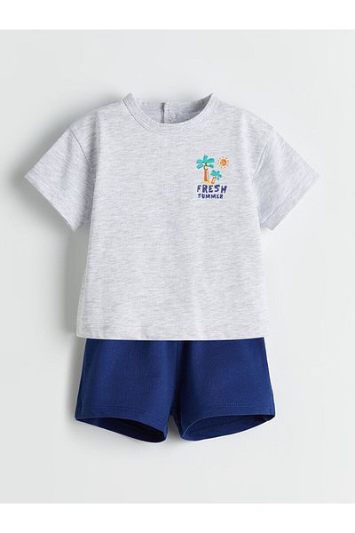 LC Waikiki Printed Baby Boy T-Shirt and Shorts 2-Pack