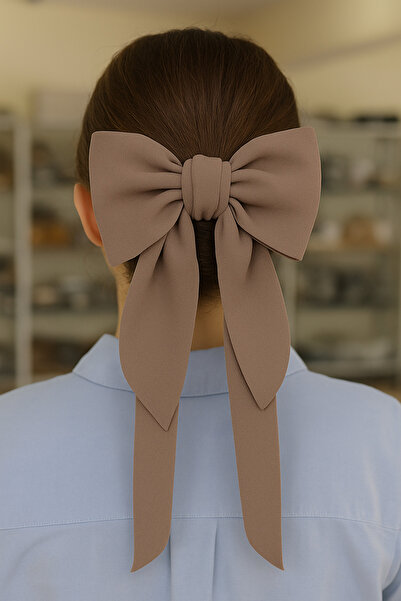 Monalisa Kadın Kahvetonlu Fiyonk Kurdele Lastik Tokalı