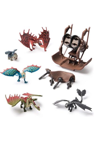 TOYFEST How to Train Your Dragon 5 Dragon Figure Set