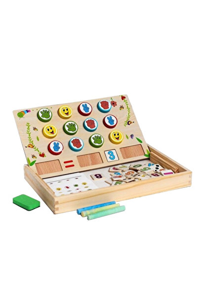 sallma Tabla Montessori cu 2 fete, calculeaza, memoreaza, deseneaza, 3 ani+