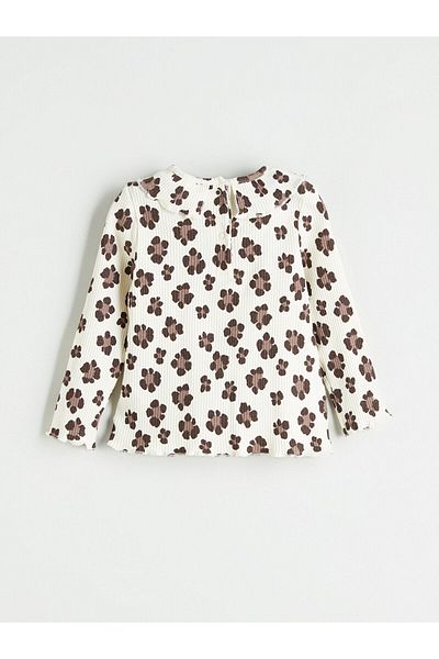 LC Waikiki Crew Neck Floral Baby Girl T-Shirt and Leggings 2-Piece Set