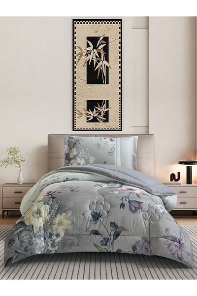 Donetella 2-Piece Digital Print Comforter Set – Twin Size 170x230 cm, Soft Microfiber Bedding Set.