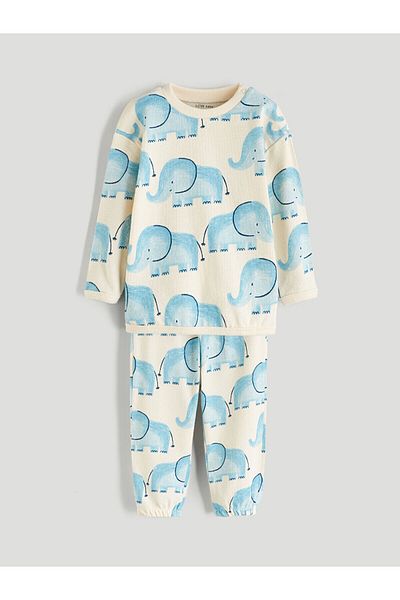 LC Waikiki Printed Baby Boy Sweatshirt and Sweatpants Set of 2