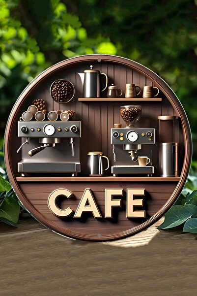 kutuTR ☕ CAFE TEMALI UV Baskılı 3D GÜRÜNÜMLÜ MDF DUVAR SÜSÜ ☕🌸 DT062