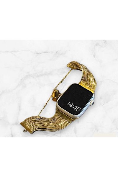 Bushco Store ساعة Apple Watch المتوافقة مع حبل من القش المهدب 38-40-41/ساعة 10 42 ملم