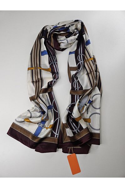 Webinay Home Belt Pattern Imported Silk Voile Shawl Scrafs Hijab Silk Voile Shawl
