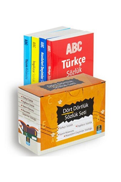 Mercan Okul Yayınları Dört Dörtlük Sözlük Seti Abc Ilk Ve Orta Öğretim Tdk Uy...