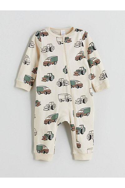 LC Waikiki Crew Neck Printed Baby Boy Jumpsuit 2-Piece (W5)