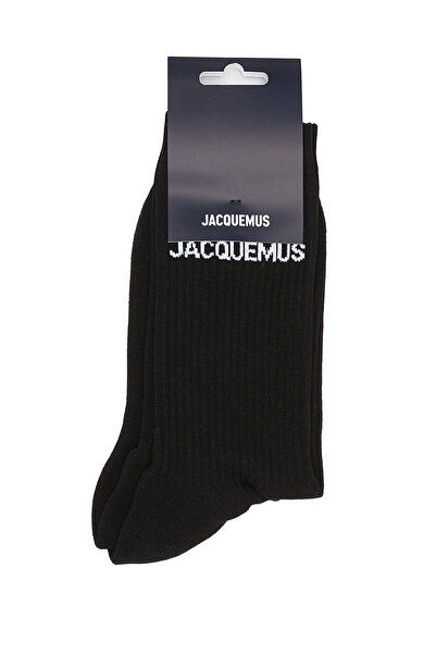 JACQUEMUS Siyah Logo Jakarlı Erkek Çorap
