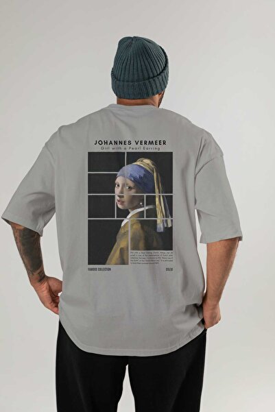 Ankhises Johannes Vermeer Back Printed Oversize T-shirt Ανδρικό Γυναικείο Βαμ...