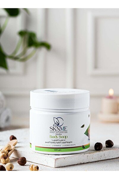 Sknme صابون الجسم بزيت الجوجوبا 500 جرام للتنظيف العميق والتقشير اللطيف