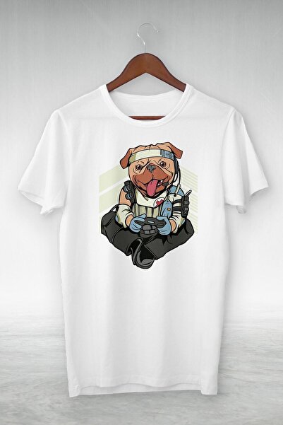 donamod Unisex bela majica sa motivom policijskog psa za specijalne operacije...