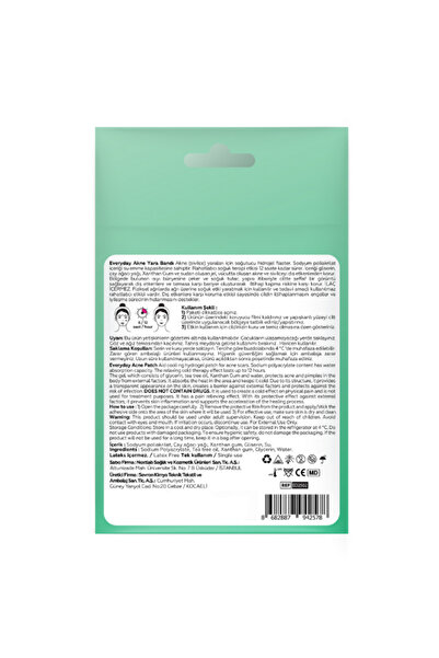 EveryDay Akne Bandı & Yatıştırıcı Bant 36*5 (5 li Paket) / Pimple Patch- Hidrokolloid Bant