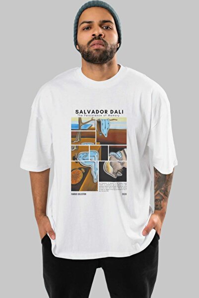 Ankhises Салвадор Дали Предварително отпечатана бяла тениска с голям размер М...