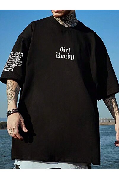 donamod Slogan Grafic Off-Shoulder Stil Harajuku