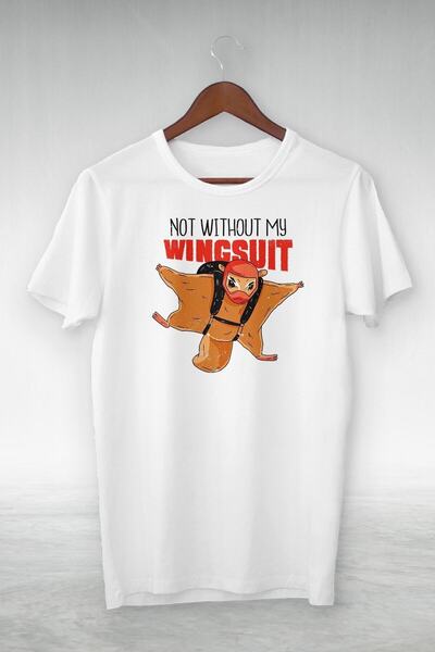 donamod Tricou alb - Not Without My Winguit Illustration Tshirt - Tricou cu d...