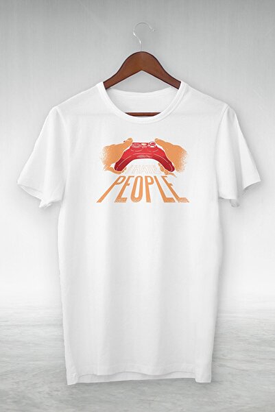 donamod Μπλουζάκι Unisex Λευκό I Hate People Εικονογράφηση Vip Σχεδίαση