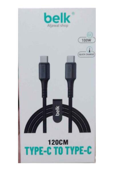Belkin Super Fast Type-C to Type-C Charging Cable, 1.2m, 100W, Cut-Resistant Fabric