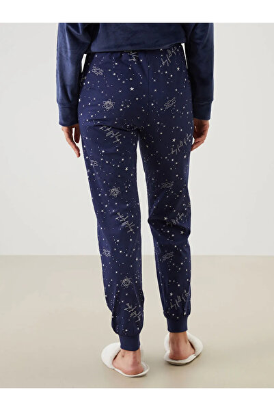 LC Waikiki LCW DREAM Lacivert Beli Lastikli Baskılı Kadın Jogger Pijama Altı