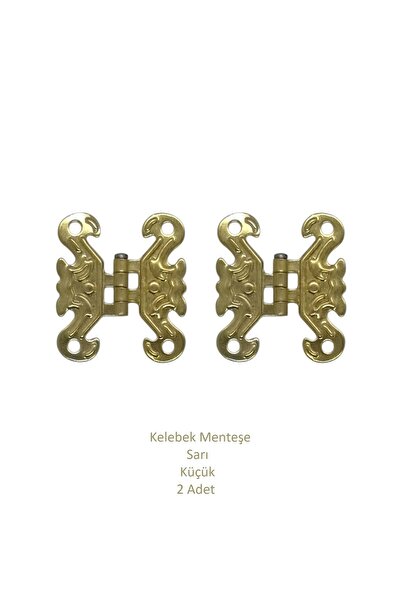 Adilon Žuta dekorativna šarka u obliku leptira, mala, 2 komada (4,2 cm x 3,5 cm)