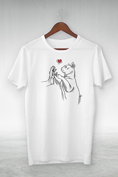 donamod Unisex γυναικείο μπλουζάκι με λευκό σχέδιο Gsc-355