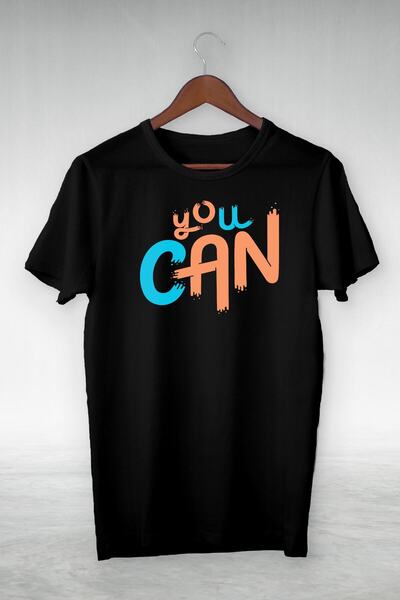 donamod Unisex Black You Can Printed T-shirt
