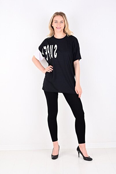 donamod Μπλουζάκι unisex από βαμβάκι μαύρο μπλουζάκι με λαιμόκοψη crew oversi...