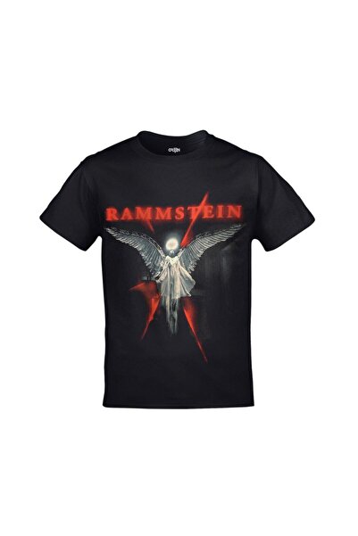 donamod Tricou negru unisex cu imprimeu în față și spate Rammstein Angel