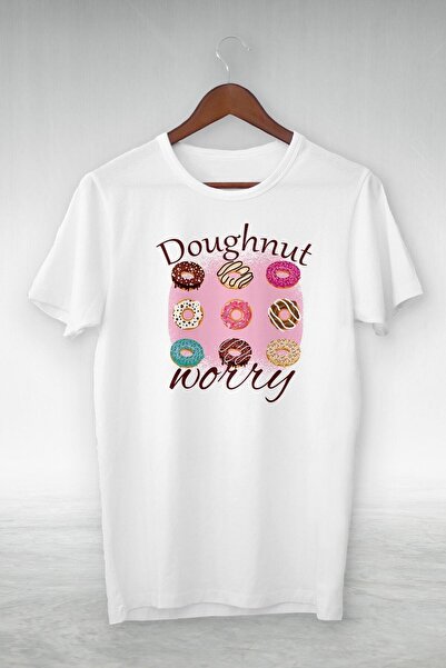 donamod Ilustrație imprimată albă - Doughnut Worry - Tricou cu design VIP Gsc-35