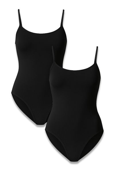 Lantliv 2 Pcs 95% Cotton 5% Elastic Thread Strap Snap Fastener Women's Bodysuit, Women's Bodysuit