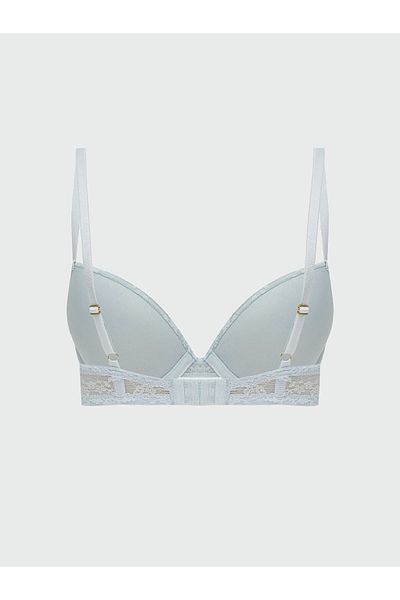 LC Waikiki LCW DREAM Sutien cu tricou cu dantelă, fără căptușeală, albastru