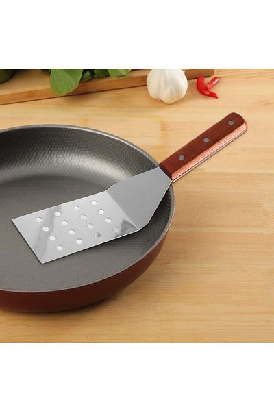 TARIK HOME Professional Wooden Handle Stainless Steel Grill Cake Pizza Spatula