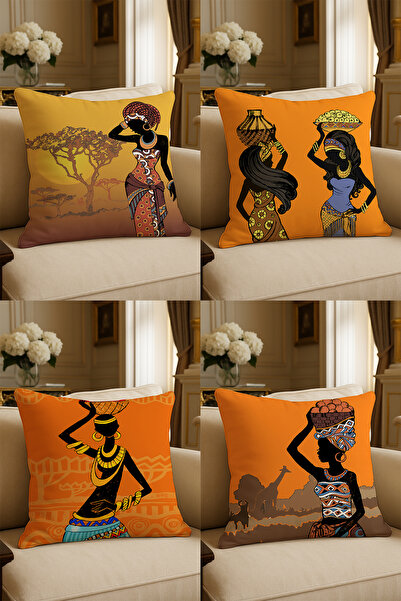 LadiesHome Husă decorativă pentru pernă de 43x43 cm, imprimată digital cu des...