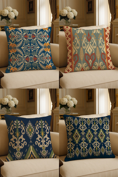 LadiesHome Husă decorativă pentru pernă de 43x43 cm, imprimată digital cu des...