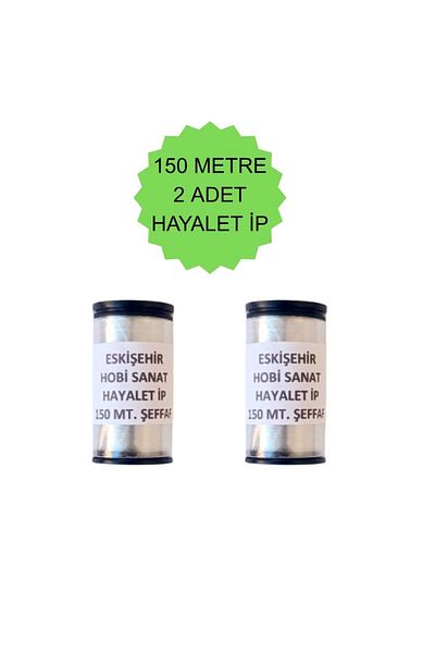 Eskişehir hobi sanat 2 Pcs 150 Meters Ghost Rope 0.10 mm Fishing Line Transparent (Total 300 Meters)
