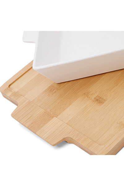 LA MESA Square Plate With Bamboo