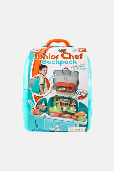 Toy Chef 2 in 1 Junior Chef Kitchen Playset Backpack Set
