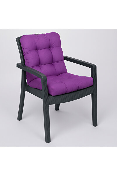 ELF CONSEPT Pofidik Arkalıklı Sandalye Minderi Özel Dikişli Bağcıklı 43x88 Cm