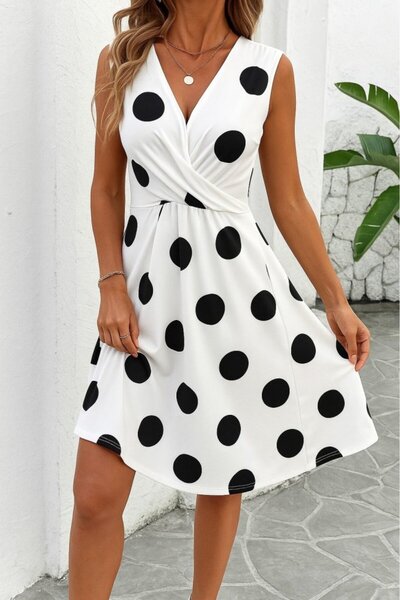 JANES Γυναικείο φόρεμα με μηδενικό μανίκι με λεπτομέρεια Leopard print